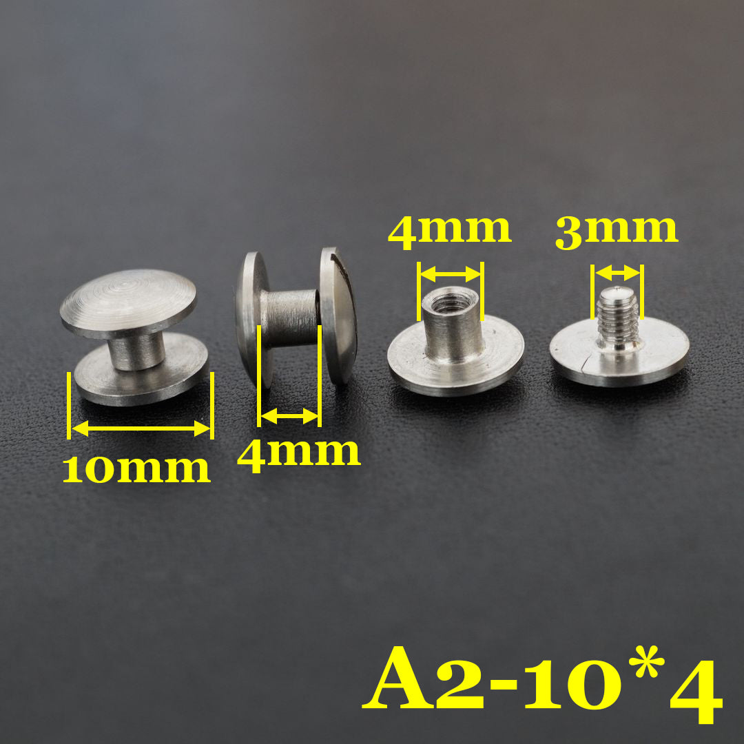 20pcs LeatherCraft Wallet bag Stainless steel Belt Screw Luggage Nail Rivet DIY