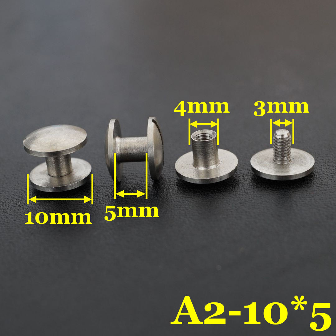 20pcs LeatherCraft Wallet bag Stainless steel Belt Screw Luggage Nail Rivet DIY