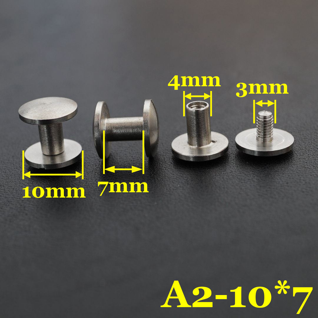 20pcs LeatherCraft Wallet bag Stainless steel Belt Screw Luggage Nail Rivet DIY