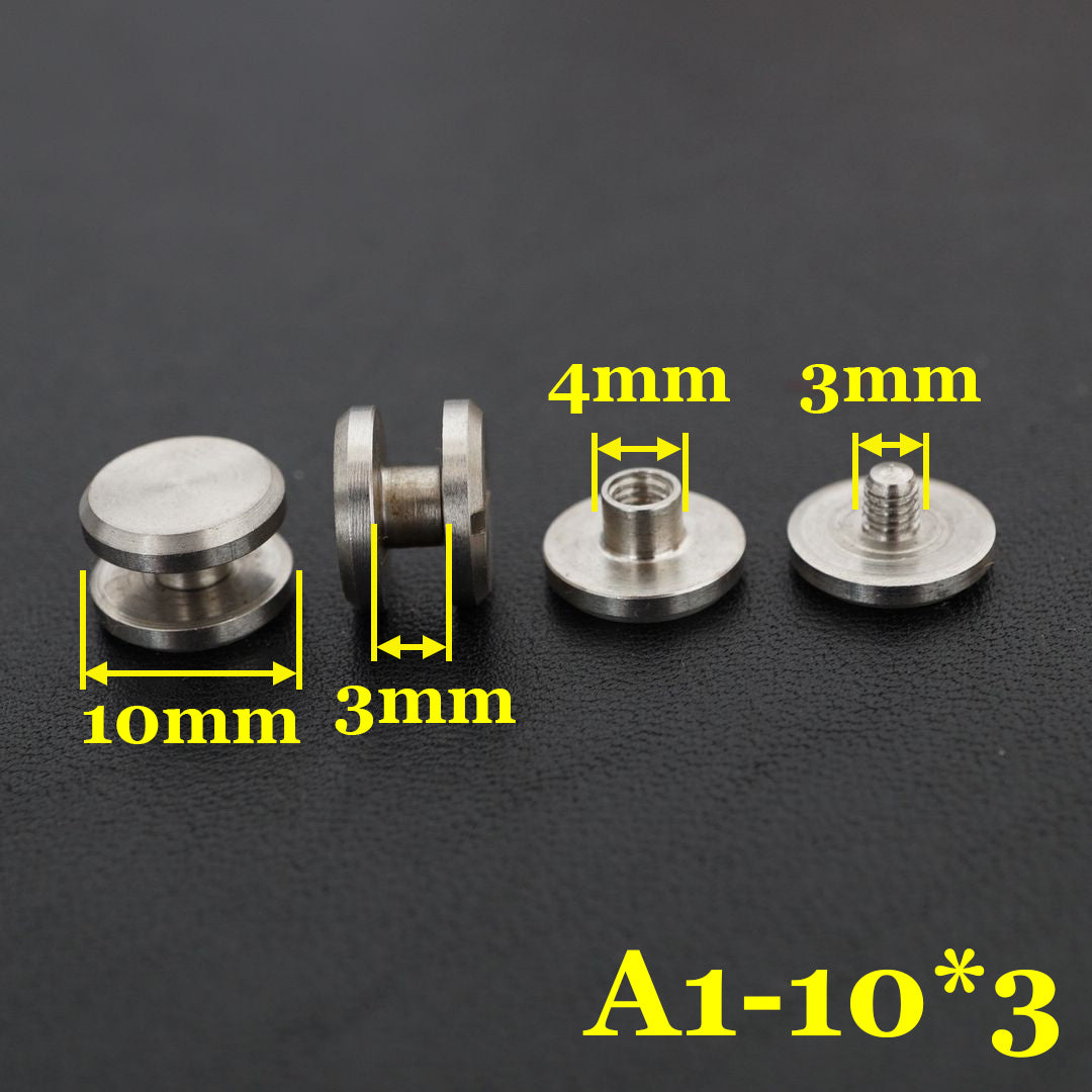20pcs LeatherCraft Wallet bag Stainless steel Belt Screw Luggage Nail Rivet DIY