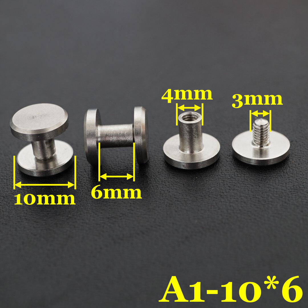 20pcs LeatherCraft Wallet bag Stainless steel Belt Screw Luggage Nail Rivet DIY
