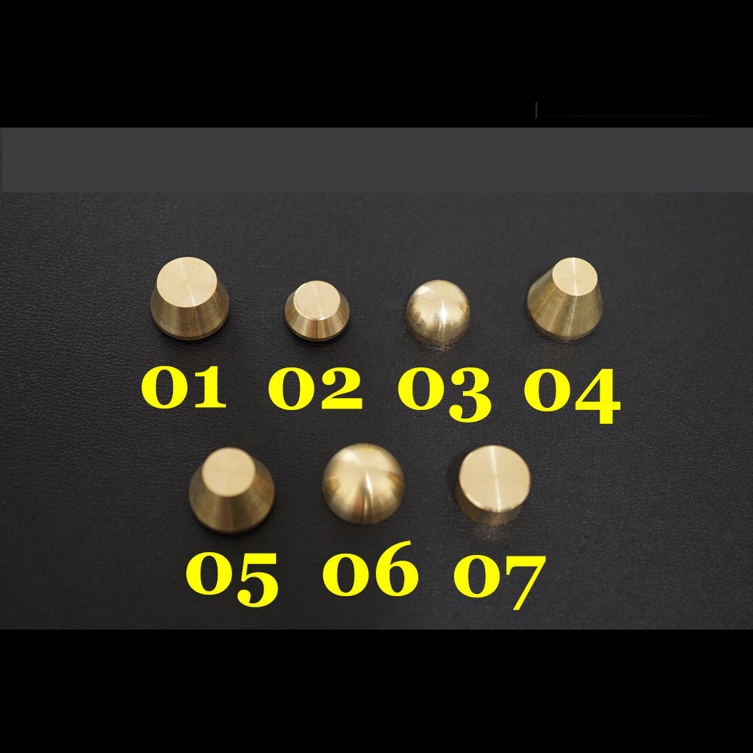 20 piezas de remaches para equipaje con tornillos de latón macizo para manualidades de cuero, accesorios tipo punk para clavos