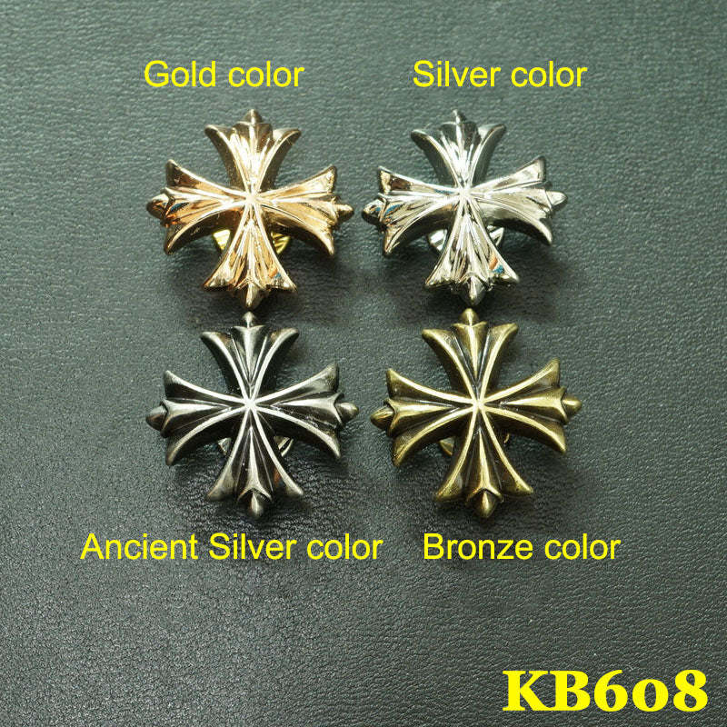 Leather Craft Fleur-de-lis Rivet Stud Punk Screw Back Conchos Decor alloy