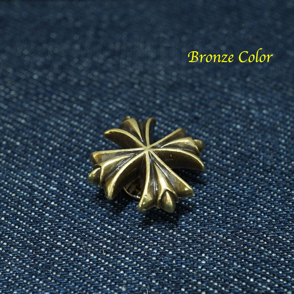 Leather Craft Fleur-de-lis Rivet Stud Punk Screw Back Conchos Decor alloy