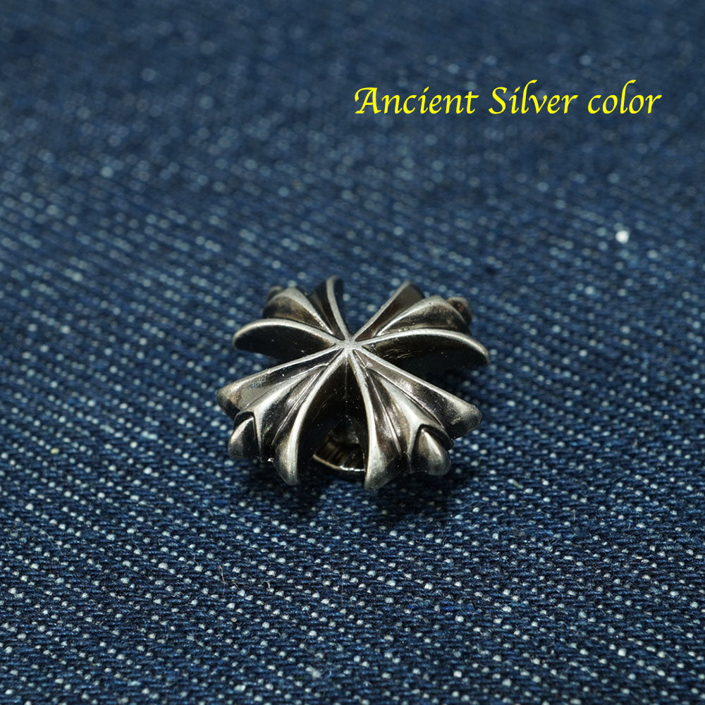 Leather Craft Fleur-de-lis Rivet Stud Punk Screw Back Conchos Decor alloy
