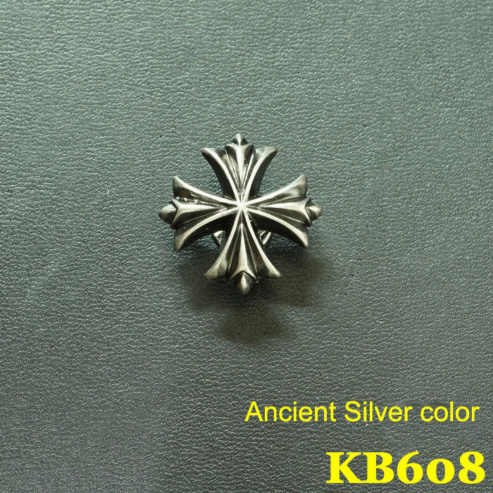 Leather Craft Fleur-de-lis Rivet Stud Punk Screw Back Conchos Decor alloy