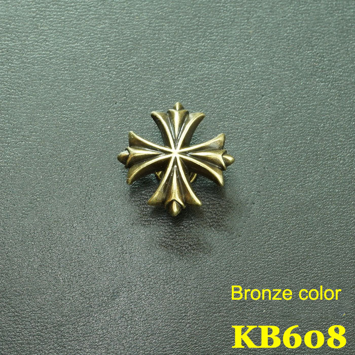 Leather Craft Fleur-de-lis Rivet Stud Punk Screw Back Conchos Decor alloy