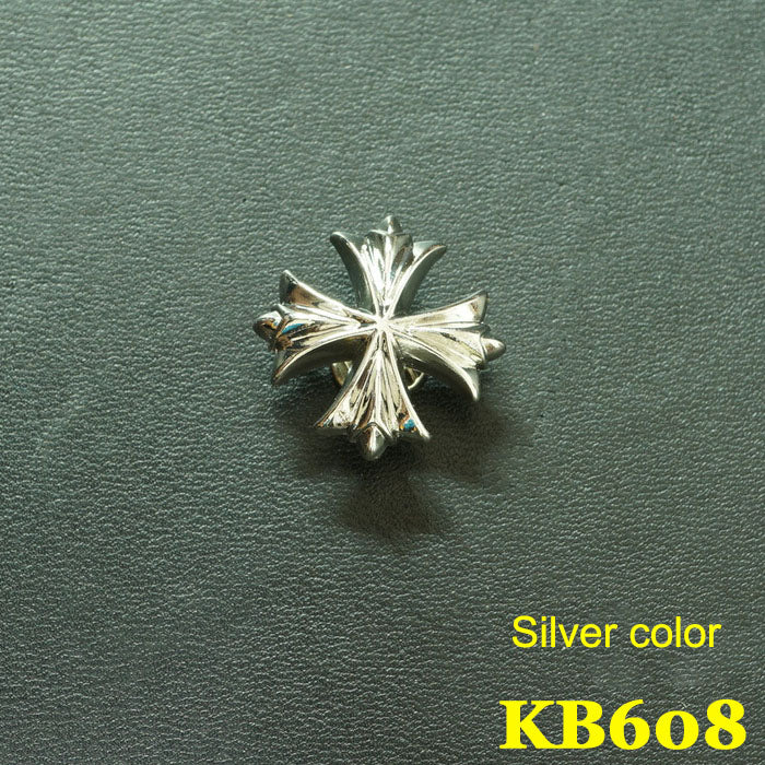 Leather Craft Fleur-de-lis Rivet Stud Punk Screw Back Conchos Decor alloy