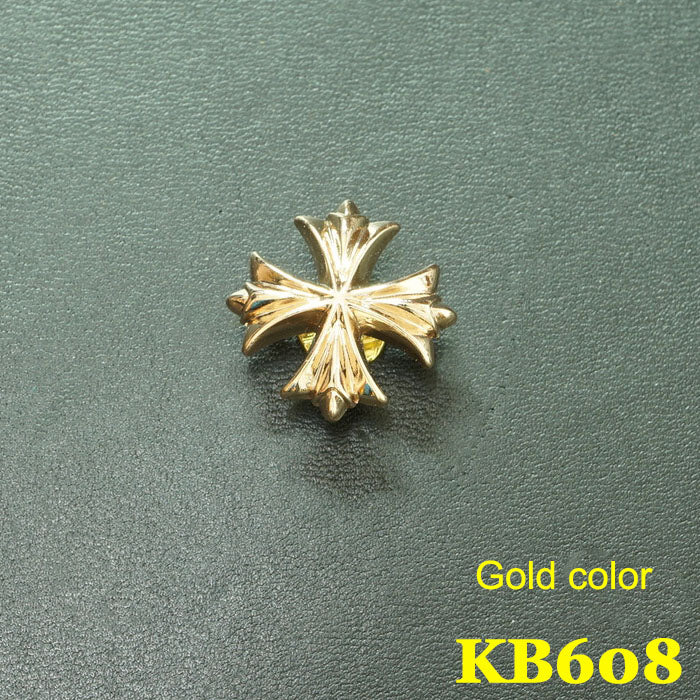 Leather Craft Fleur-de-lis Rivet Stud Punk Screw Back Conchos Decor alloy