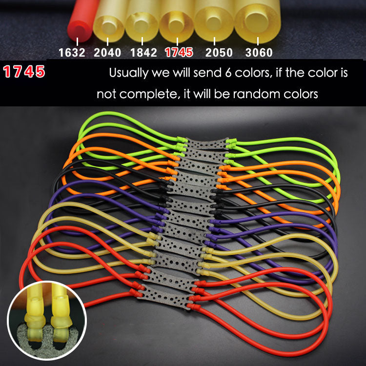 12pcs Elastic Natural Latex Rubber Band Tube for Hunting Slingshot Catapults