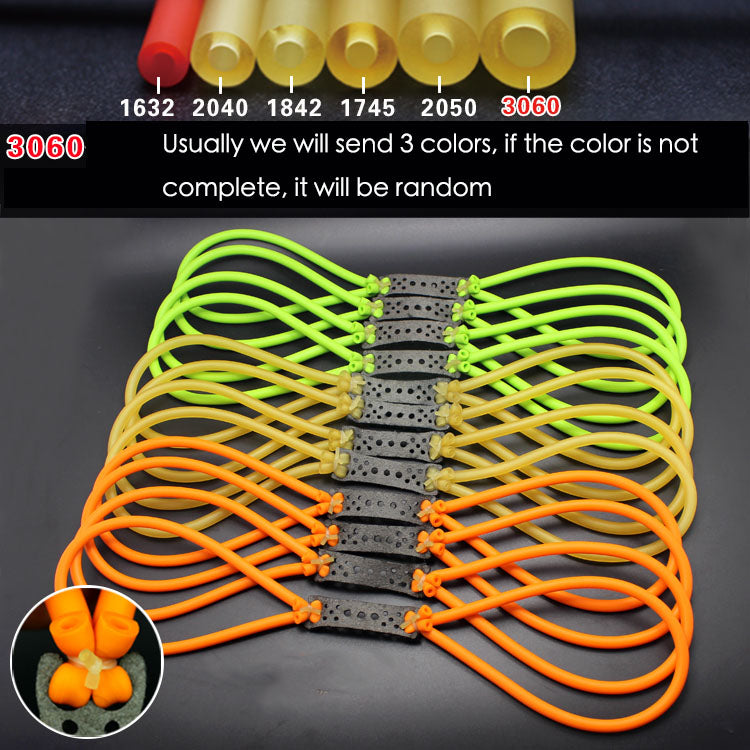 12pcs Elastic Natural Latex Rubber Band Tube for Hunting Slingshot Catapults