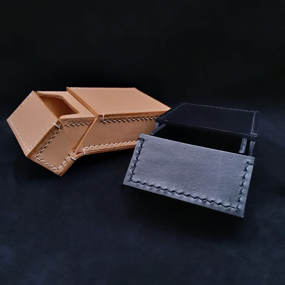 Handmade Custom Made Genuine Leather Cowhide Cigarette Case Pocket Holder Box