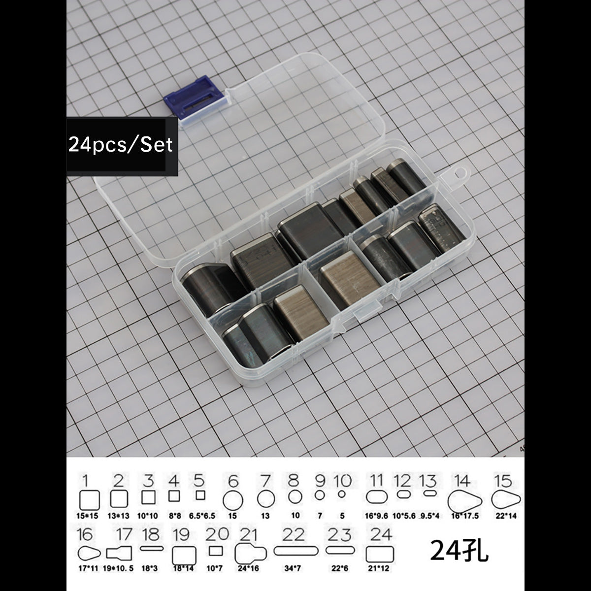 Leather craft 39 shape style hole hollow punch set for handmade case DIY TOOL US
