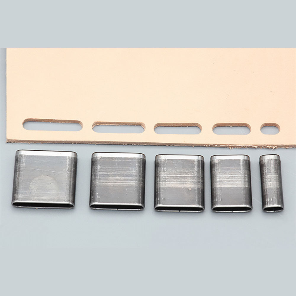 Leather Craft Oval Hole Die Cut Knife Mould Blade Punching Belt DIY Tools Set