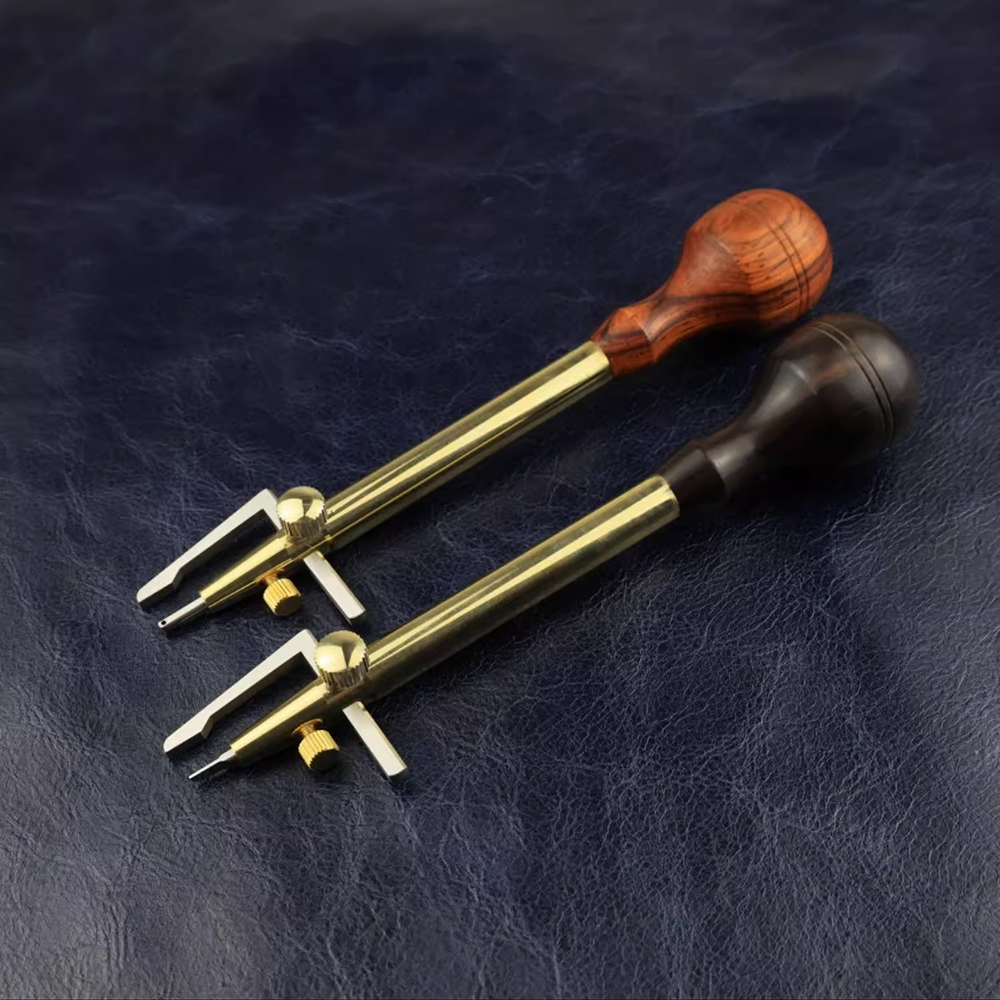 Multi function Leather Craft Edge Adjustable Press Line Groover Creaser DIY Tool Baver LeatherCraft Baver LeatherCraft (10461)