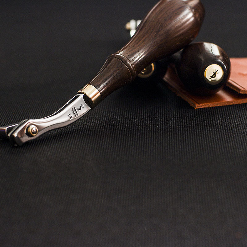 Leather Carft Adjustable Stitch Line Creaser Press Edge Groover Tools Walnut