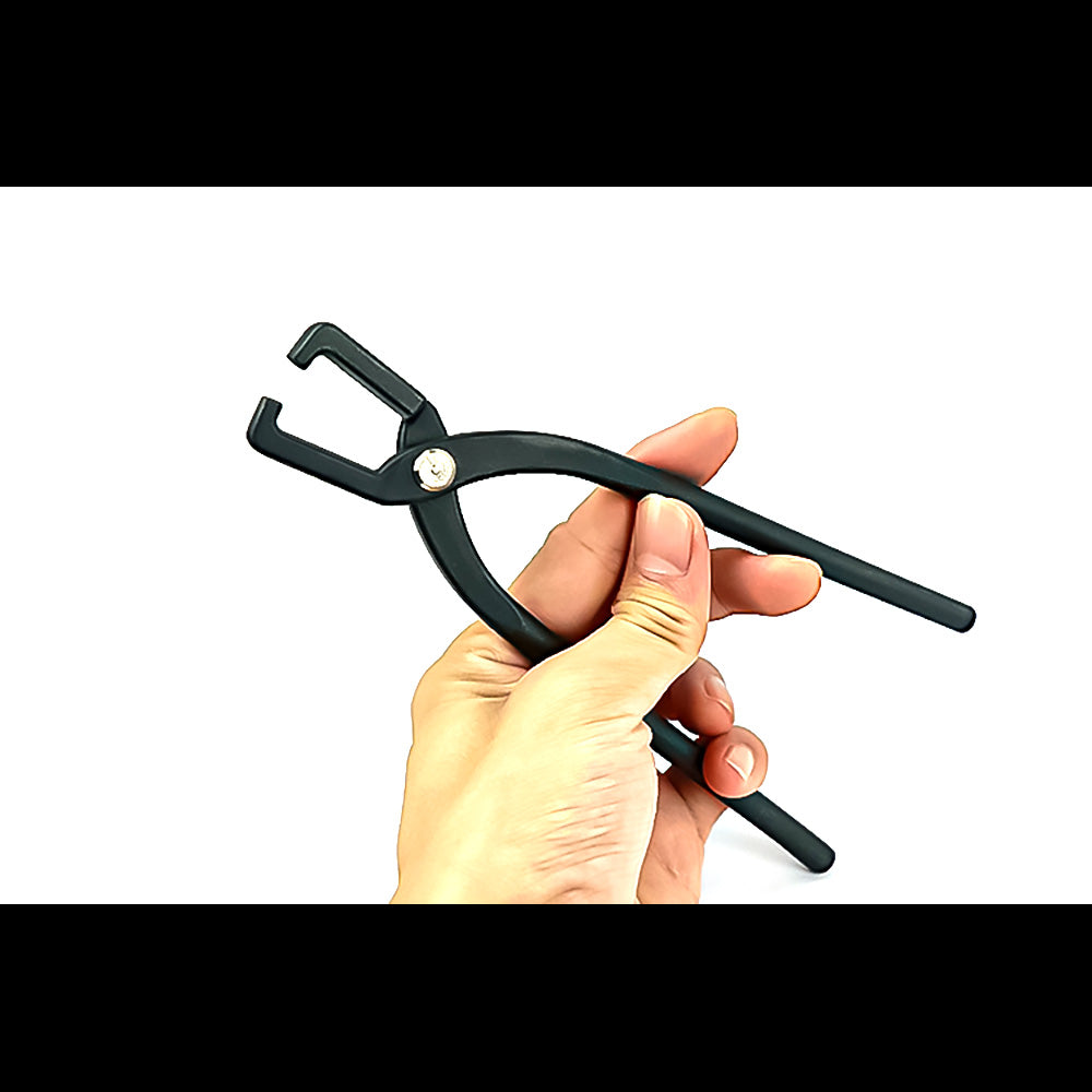 Leather Craft Steel Pressurized Edge Glat Tongs Wide Mouth Press Flat Nose Plier