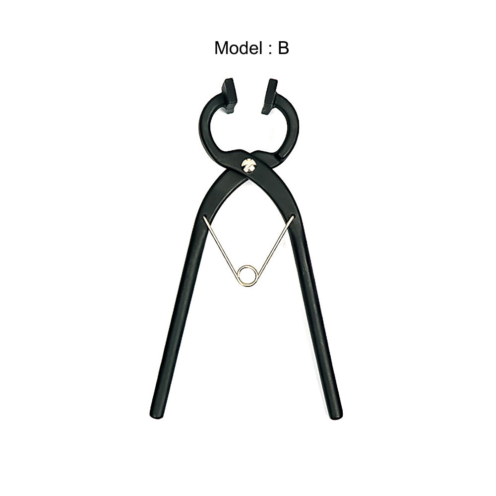 Leather Craft Steel Pressurized Edge Glat Tongs Wide Mouth Press Flat Nose Plier