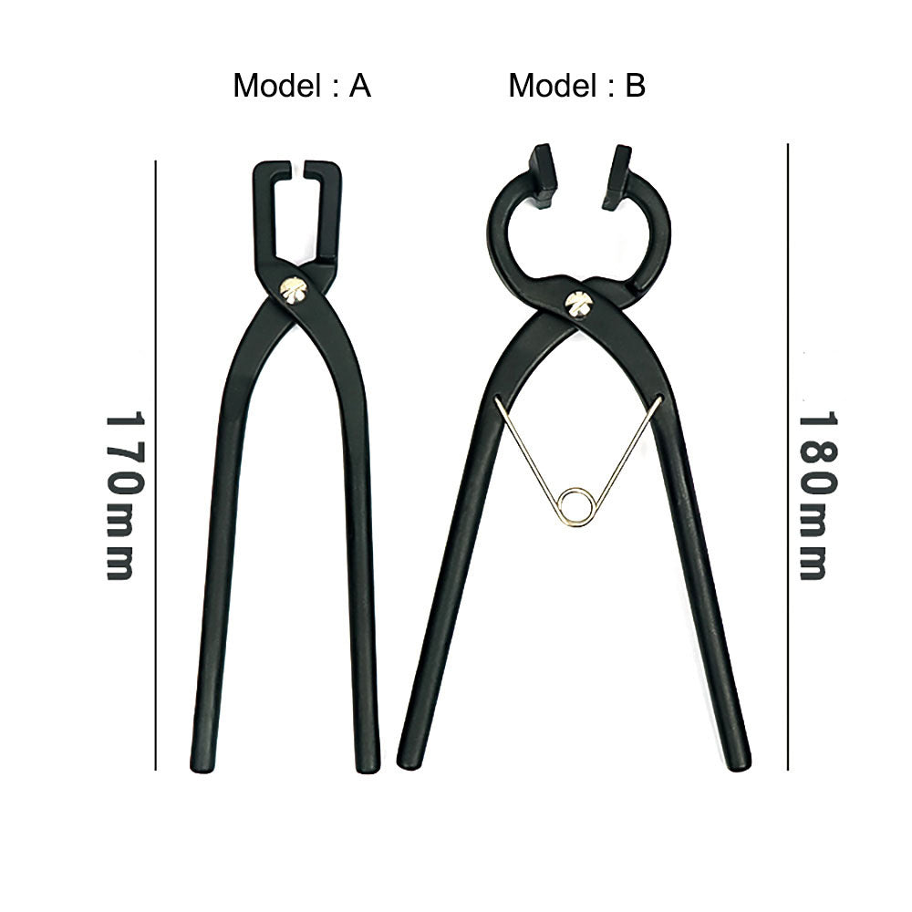 Leather Craft Steel Pressurized Edge Glat Tongs Wide Mouth Press Flat Nose Plier