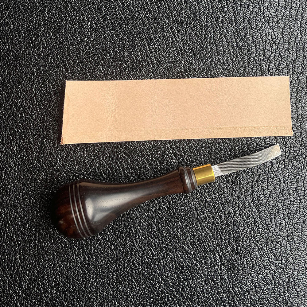 Leder Handwerk Rand Behandlung Oberfläche Polieren Grobe Datei Messer Holz Griff Werkzeug