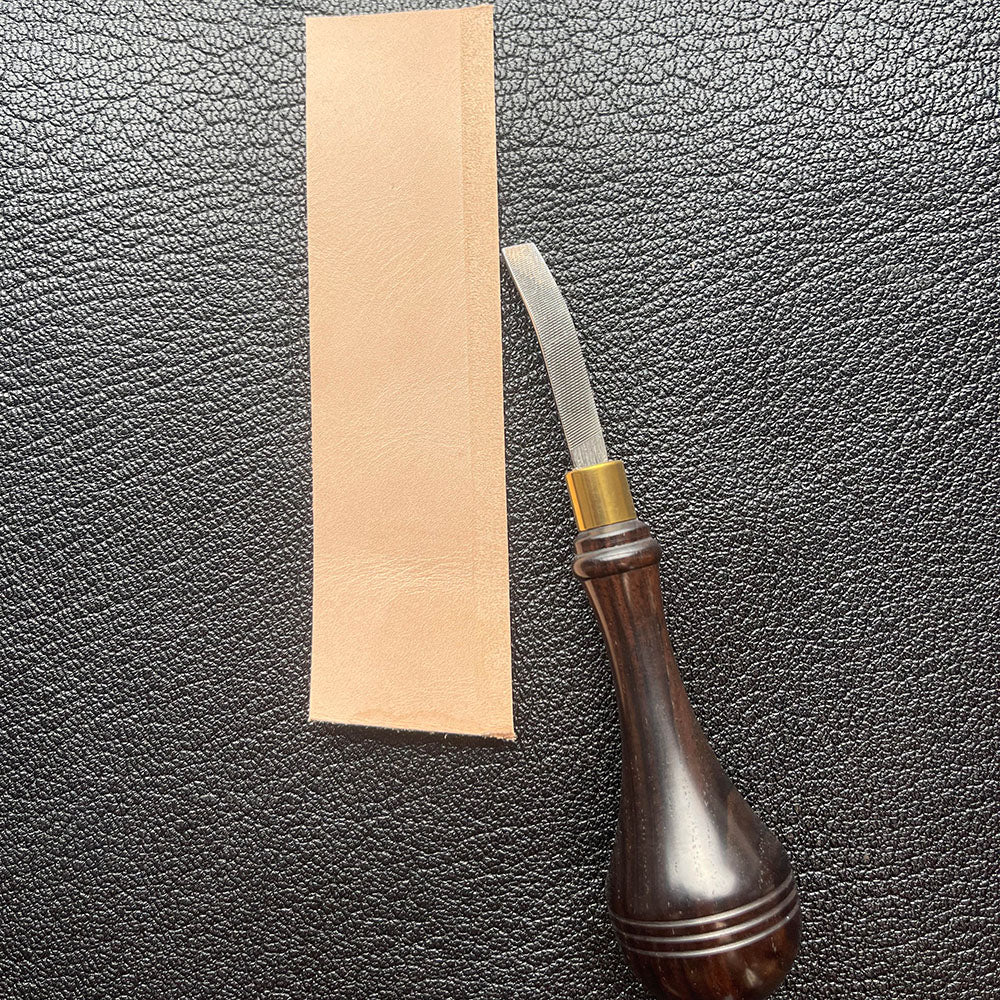 Leder Handwerk Rand Behandlung Oberfläche Polieren Grobe Datei Messer Holz Griff Werkzeug