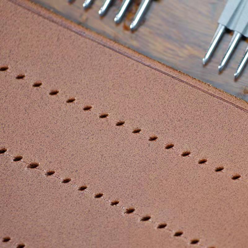 Leather Craft Olive Shape Pricking Irons Stitching Lacing Punch Chisel Tools