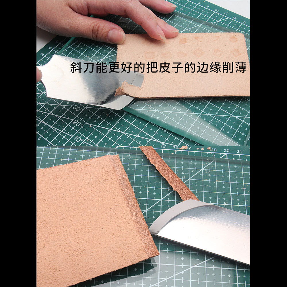 Leather Craft Edging Skiver M390 Steel Blade Rosewood Handle Cutting Knife DIY