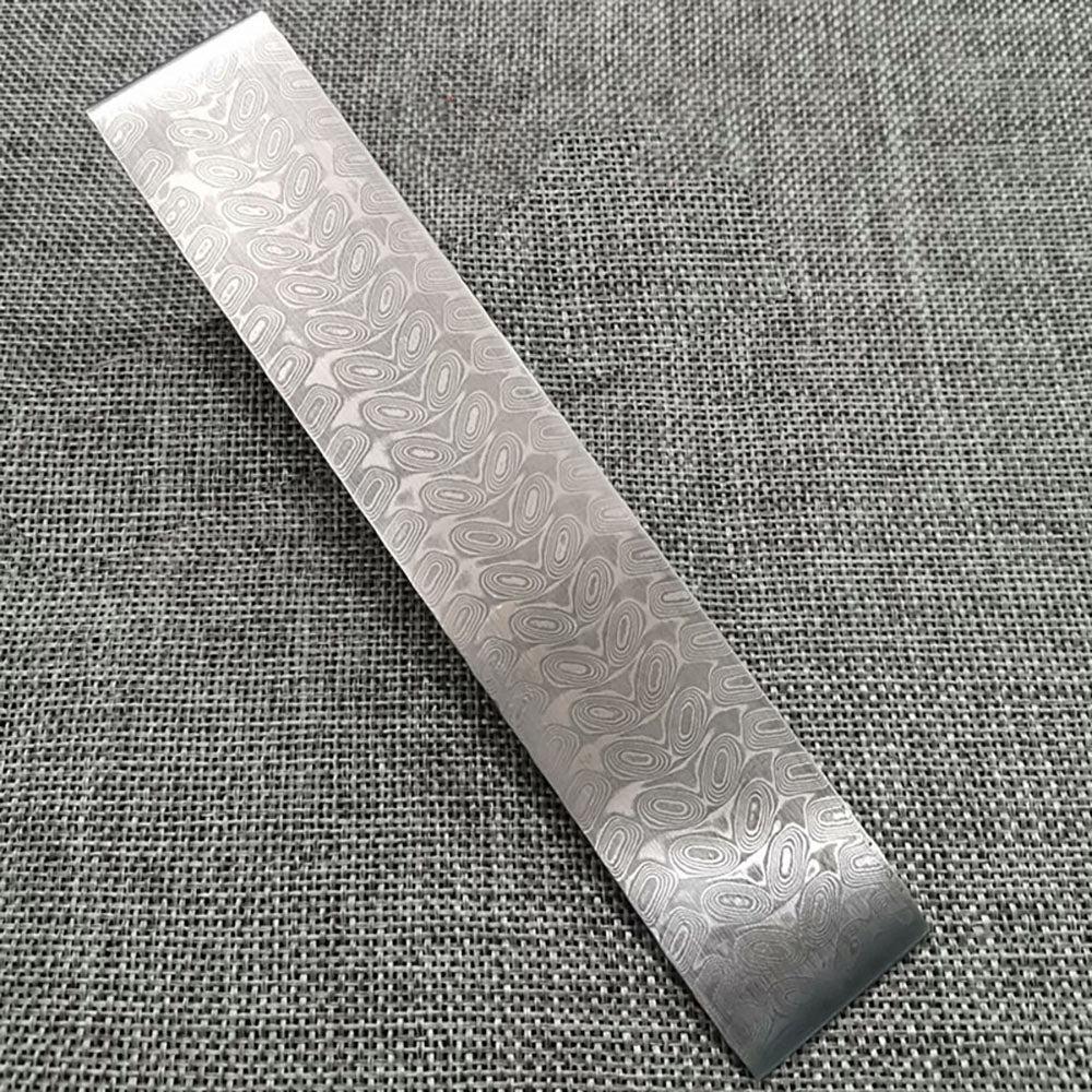 New Pattern Damascus Steel Billet Bar Blank Making Knife Blade Diy Material