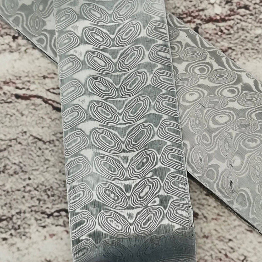 New Pattern Damascus Steel Billet Bar Blank Making Knife Blade Diy Material