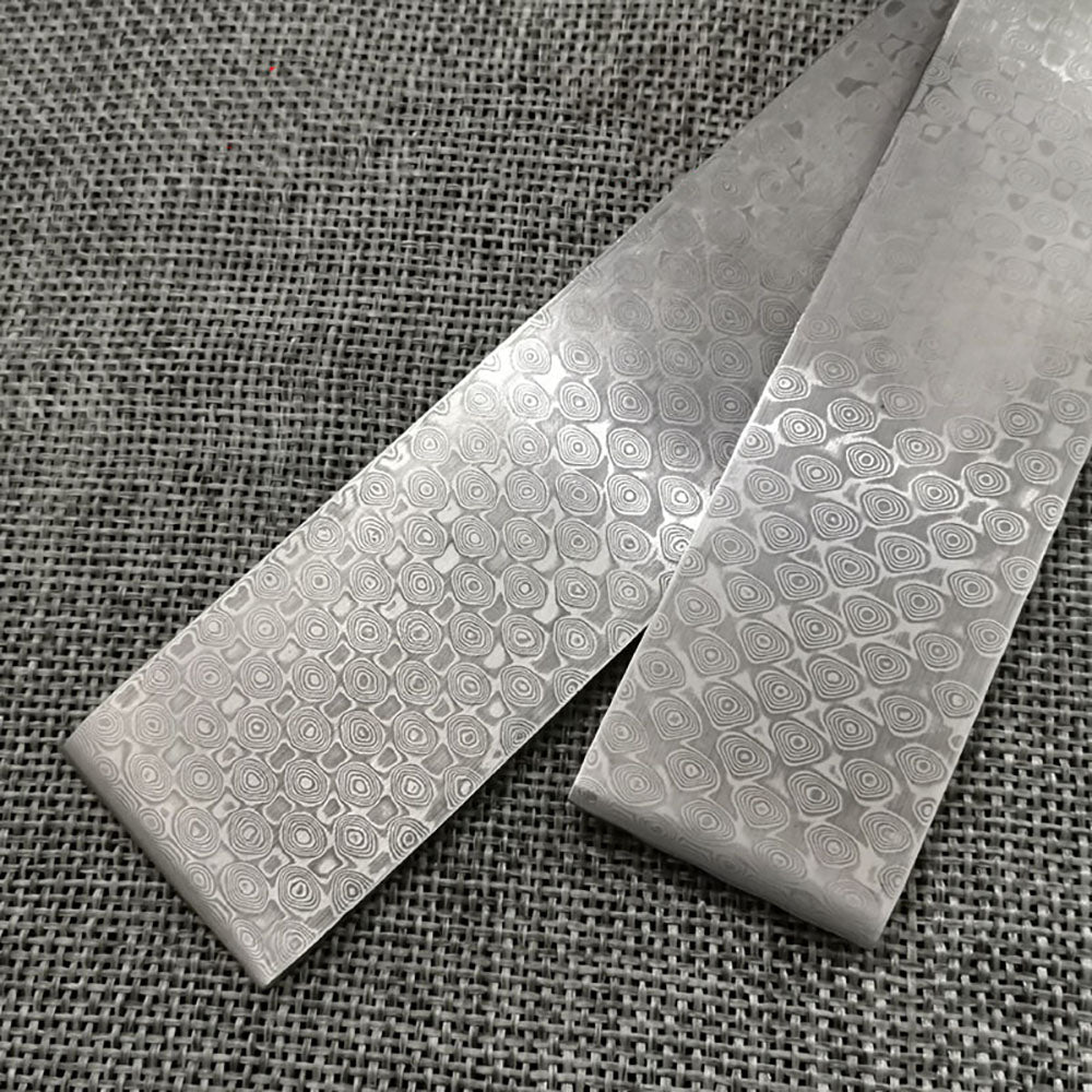 New Pattern Damascus Steel Billet Bar Blank Making Knife Blade Diy Material