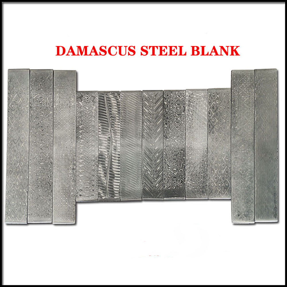 New Pattern Damascus Steel Billet Bar Blank Making Knife Blade Diy Material