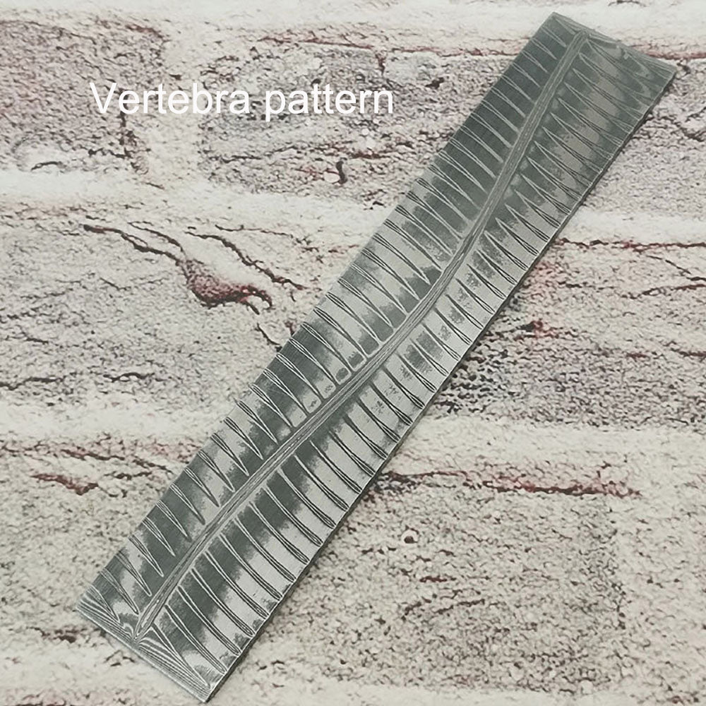 New Pattern Damascus Steel Billet Bar Blank Making Knife Blade Diy Material