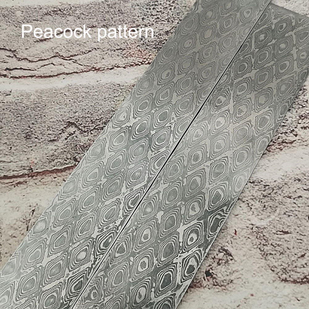 New Pattern Damascus Steel Billet Bar Blank Making Knife Blade Diy Material
