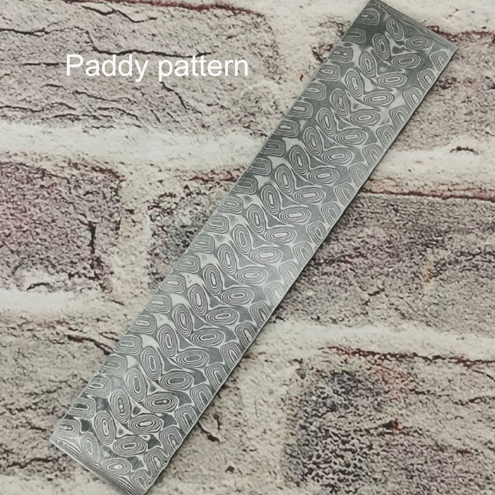 New Pattern Damascus Steel Billet Bar Blank Making Knife Blade Diy Material