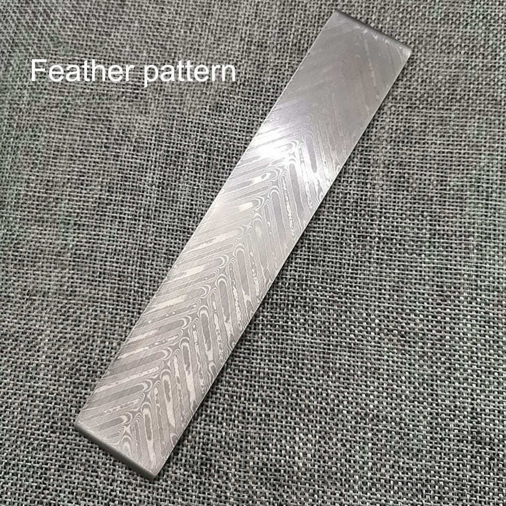 New Pattern Damascus Steel Billet Bar Blank Making Knife Blade Diy Material