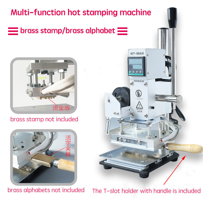 Digital Foil Stamping logo embossing Label bronzing Machine Leather Stamp heater