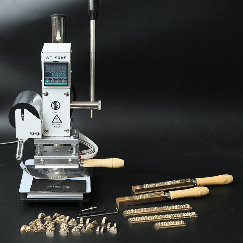 Digital Foil Stamping logo embossing Label bronzing Machine Leather Stamp heater