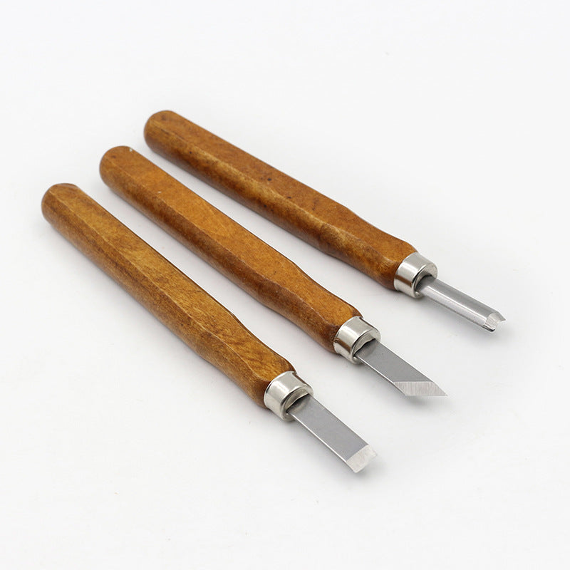 12pcs/Set Wood Carving Chisel turning SK2 Steel Tool Handles Woodworking Craft