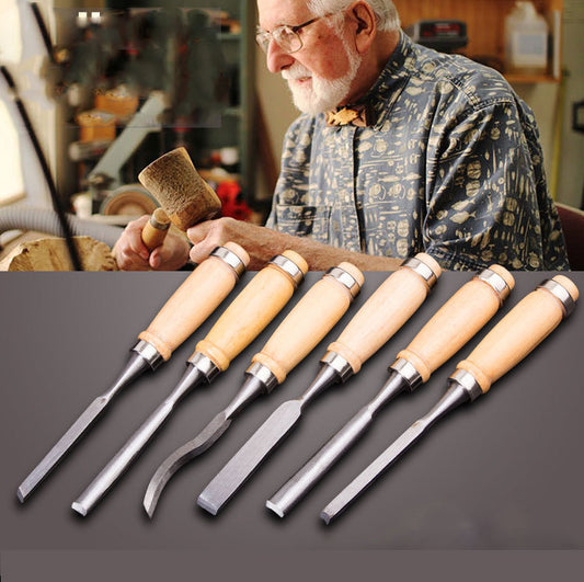 12PCS Wood Carving Hand Chisel carver/woodworking/lathe gougesTool Set Kit DIY