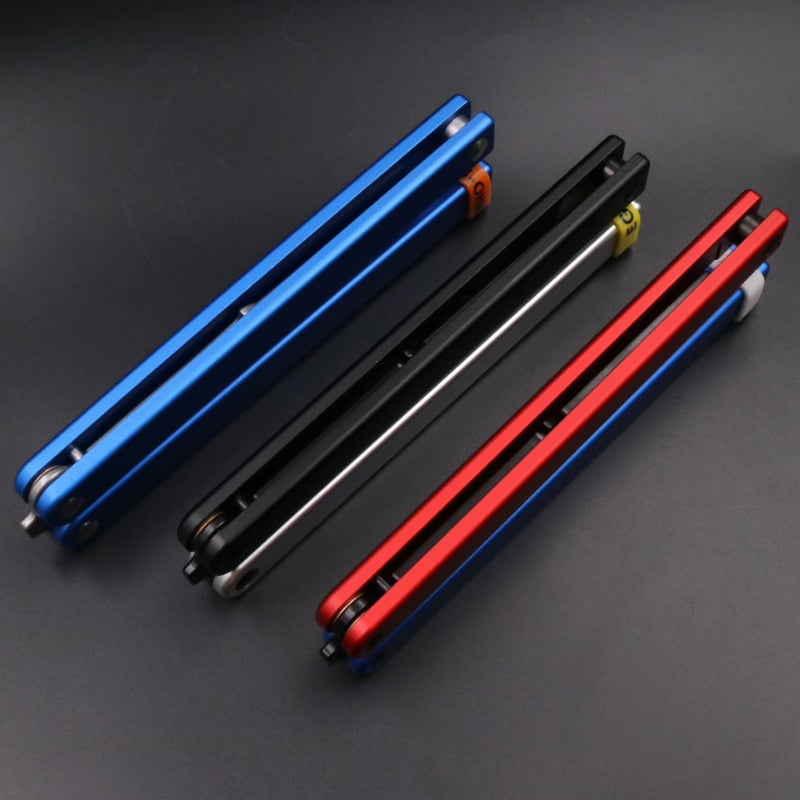 Mako V3 Aluminum Handle Balisong Style Bottle Opener - Bushings Pivot System, Unsharpened Butterfly Flip Tool for Bar Accessories