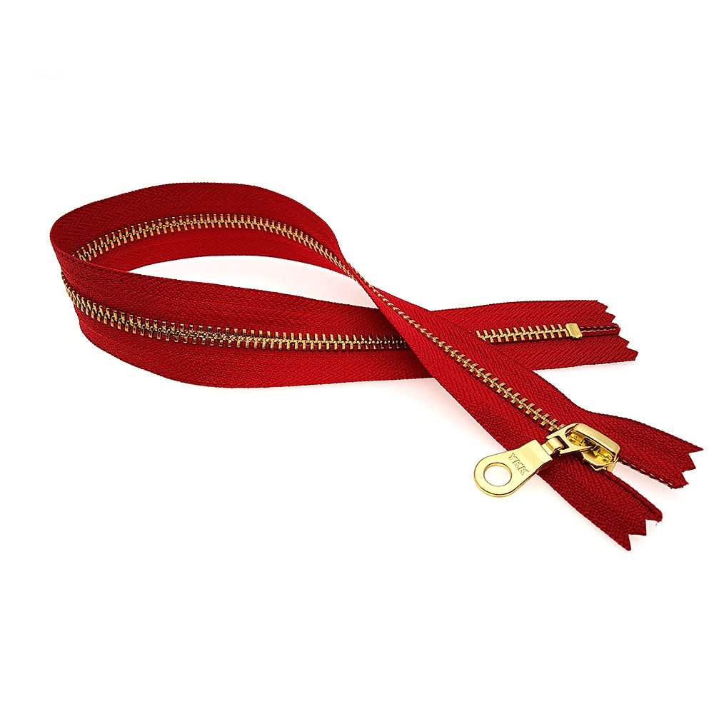 YKK NO 5# Brass Zip Zipper Closed End Metal Heavyweight Jacket Puller 20cm DIY