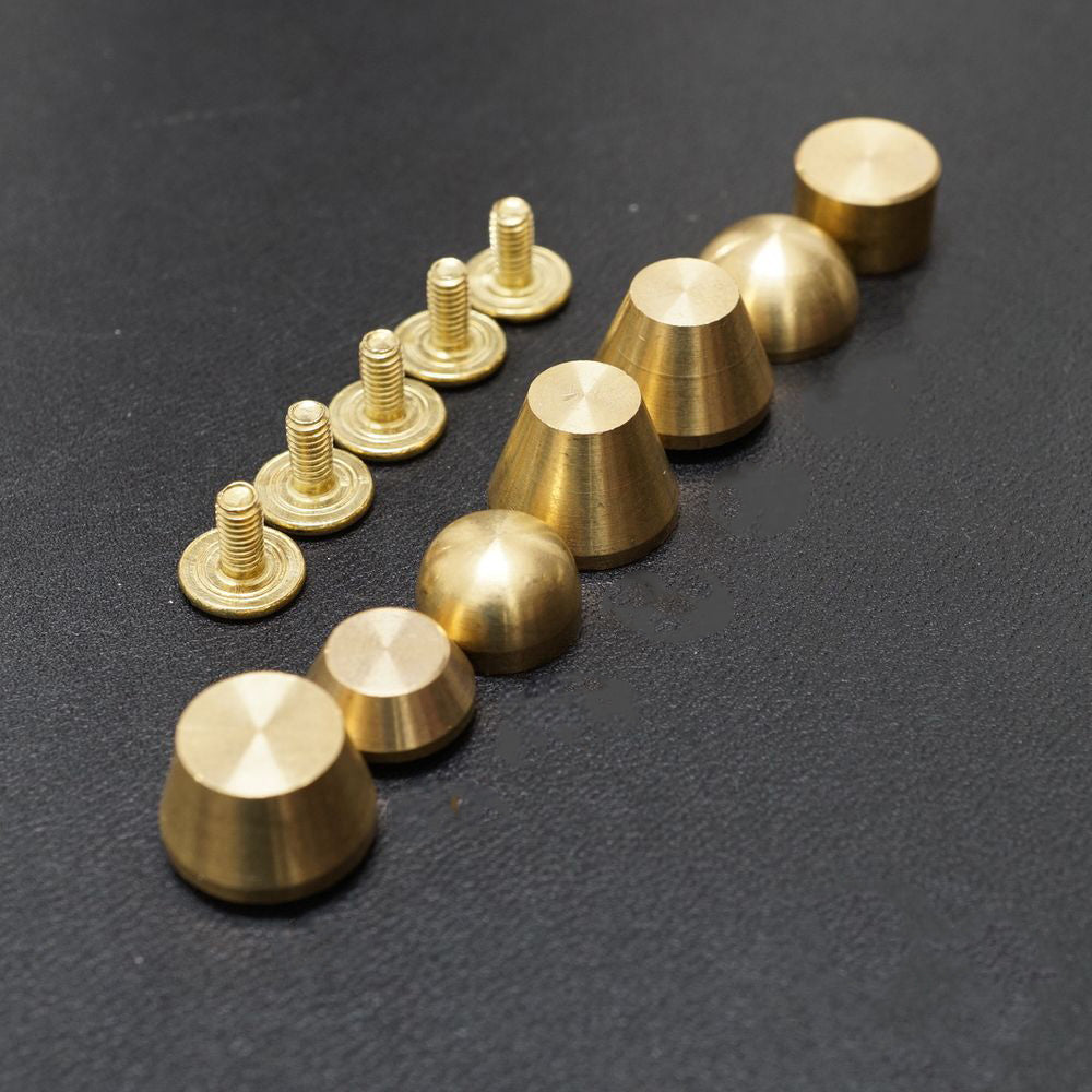 20X Leather Craft Solid Brass Screw Luggage Punk Nail Stud Rivet Accessories Leather Craft DIY Supply