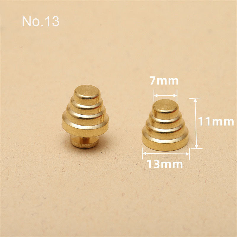 20X Leather Craft Solid Brass Screw Luggage Punk Nail Stud Rivet Accessories Leather Craft DIY Supply