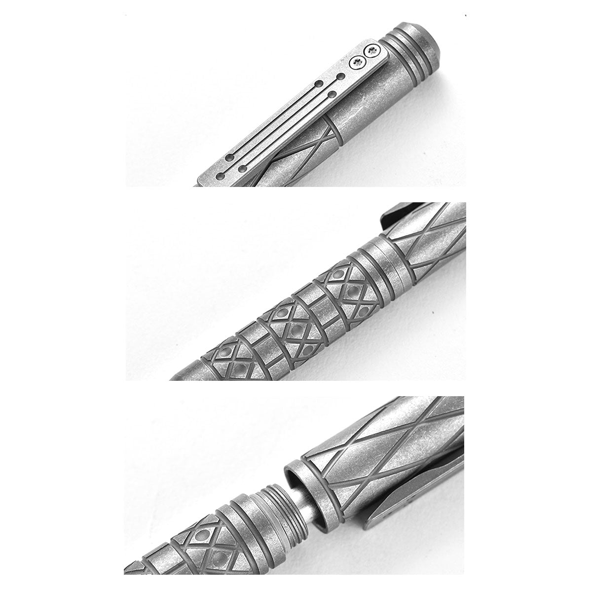Colorful Baked Titanium Alloy Artistic Engraved Bolt Type Pen Outdoor EDC Gift