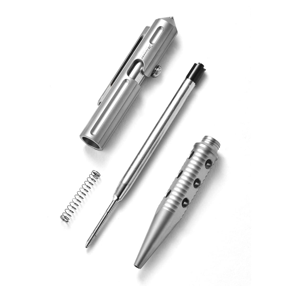 Colorful Baked Titanium Alloy Artistic Hollow Out Bolt Type Pen Outdoor EDC Gift