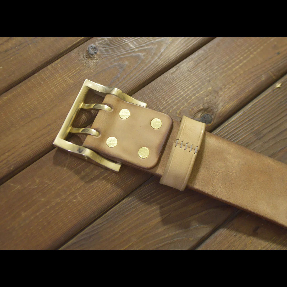 Handmade Custom made Full Grain Cowhide Leather Heavy Duty 50mm Belt Double Pin