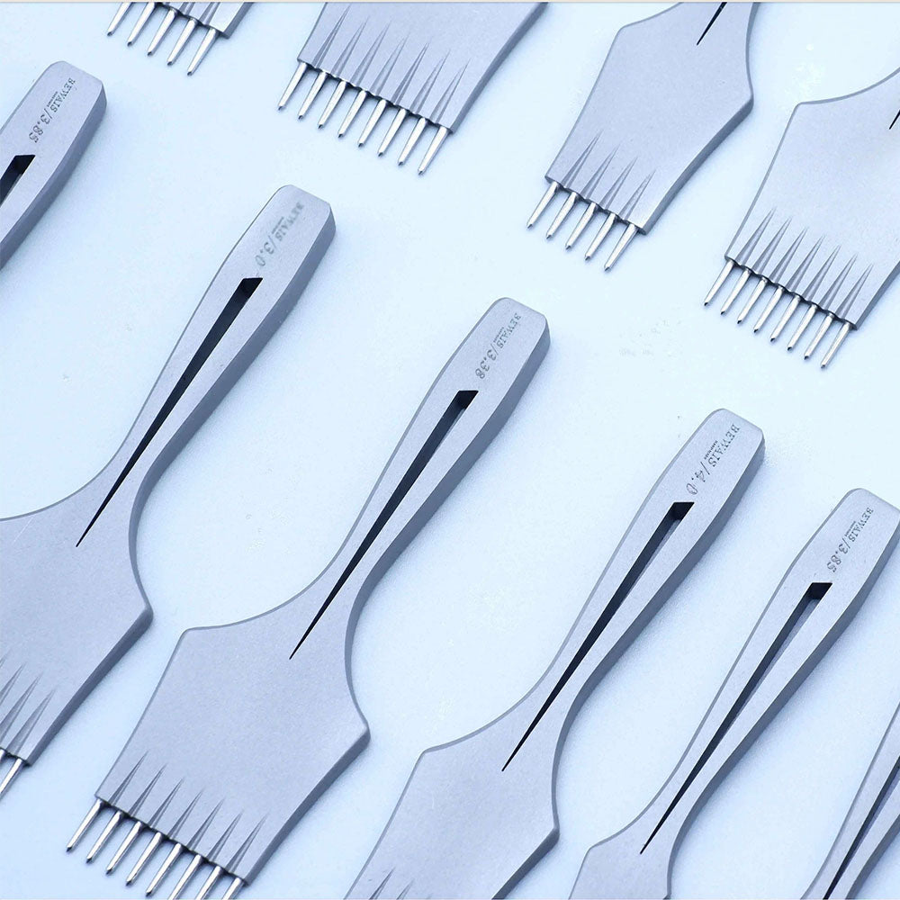 Leather Craft Round Hole Pricking Irons Stitching Lacing Punch Chisel Tool ISV