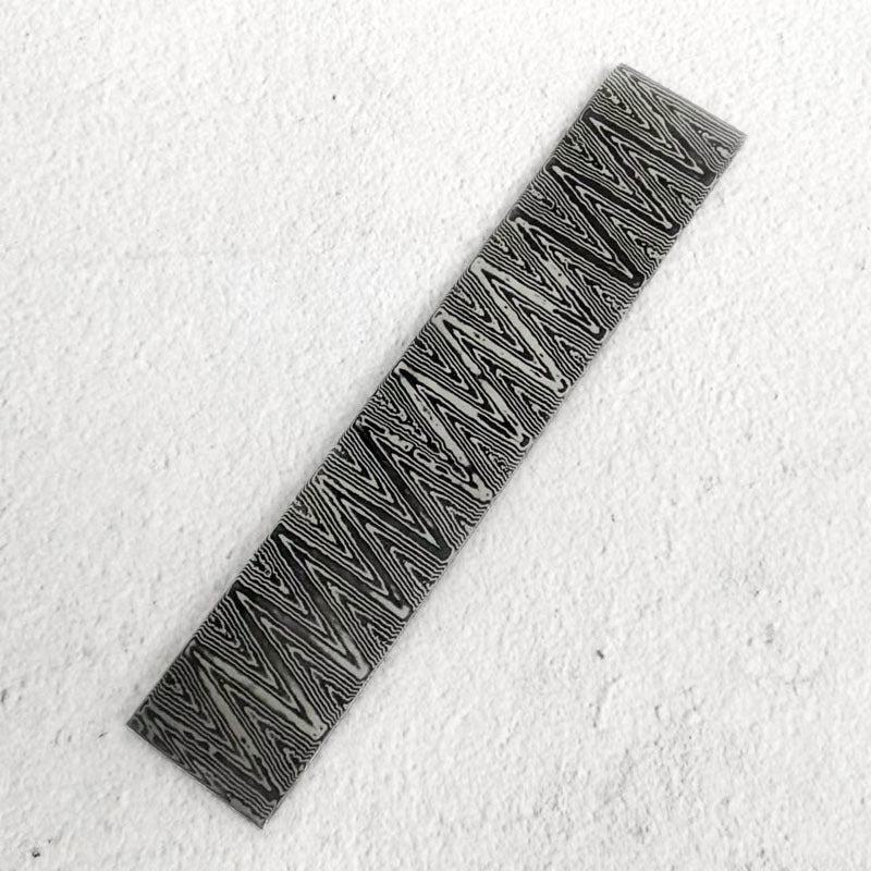 Nuevo diseño de barra de acero de Damasco en blanco para hacer cuchillas de cuchillo, material de bricolaje