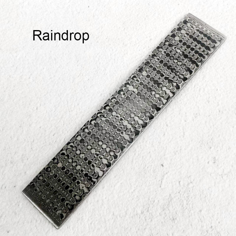 Nuevo diseño de barra de acero de Damasco en blanco para hacer cuchillas de cuchillo, material de bricolaje