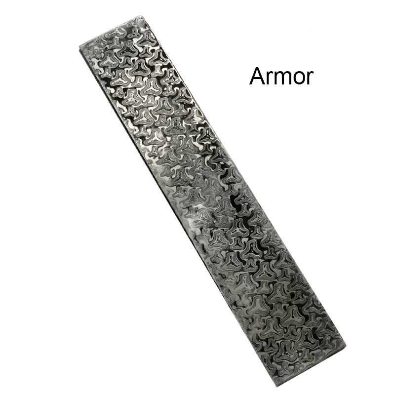 Nuevo diseño de barra de acero de Damasco en blanco para hacer cuchillas de cuchillo, material de bricolaje